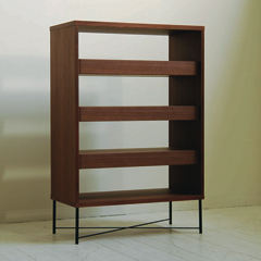 Threes Open Cabinet - walnut